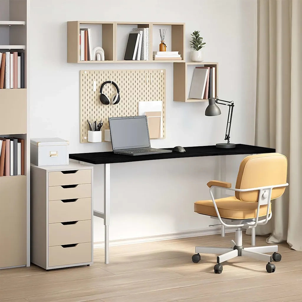 vidaXL Piano Scrivania Marrone Scuro 160x50x2,5 cm in Rovere Massello