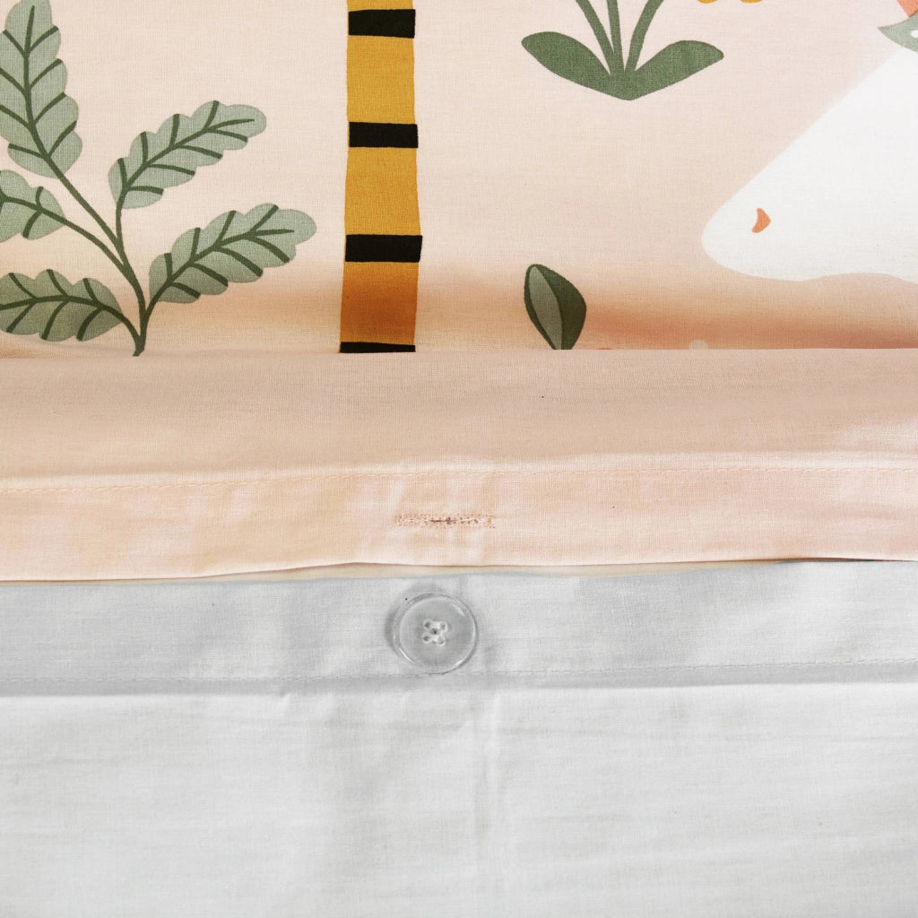 Set biancheria da letto in cotone reversibile stampata