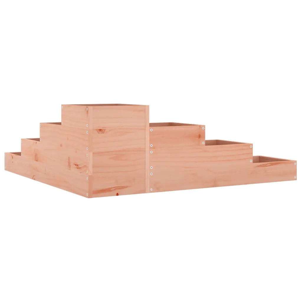 Fioriera da giardino a 4 ripiani-Vaso da Esterno 106x104,5x36 cm in legno massello Douglas