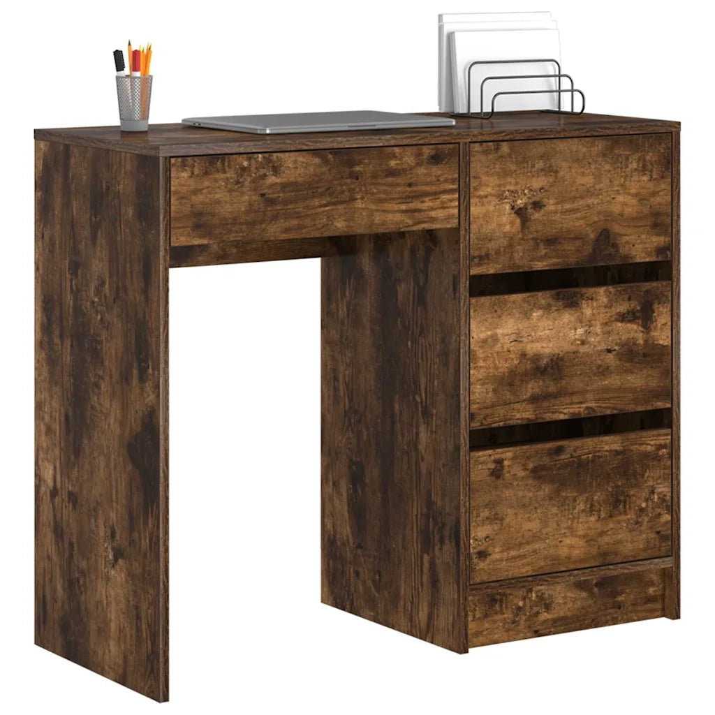 Scrivania Rovere fumé 90 x 37.5 x 75 cm Legno multistrato 869494