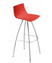 SGABELLI DAY SET DA 4 H. 82 con sedile in TECNOPOLIMERO MADE IN ITALY SCAB DESIGN - Rosso 40