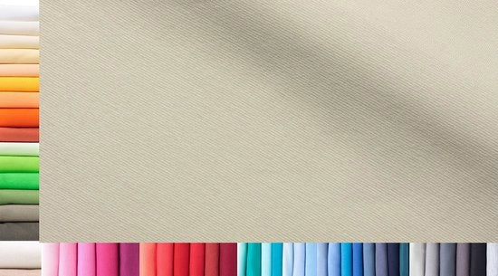 Manchetstof XXL per metro | doppio: 75 cm largo | singolo: 150 cm largo | colore: 16 beige chiaro | 0,75 m lungo | 96% cotone, 4% elastan | Jersey prezzo base per metro quadrato: € 11,10