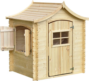 Casetta legno per bambini CON PAVIMENTI -  L112xL146xA152cm/ 1,1m2 - Timbela M550
