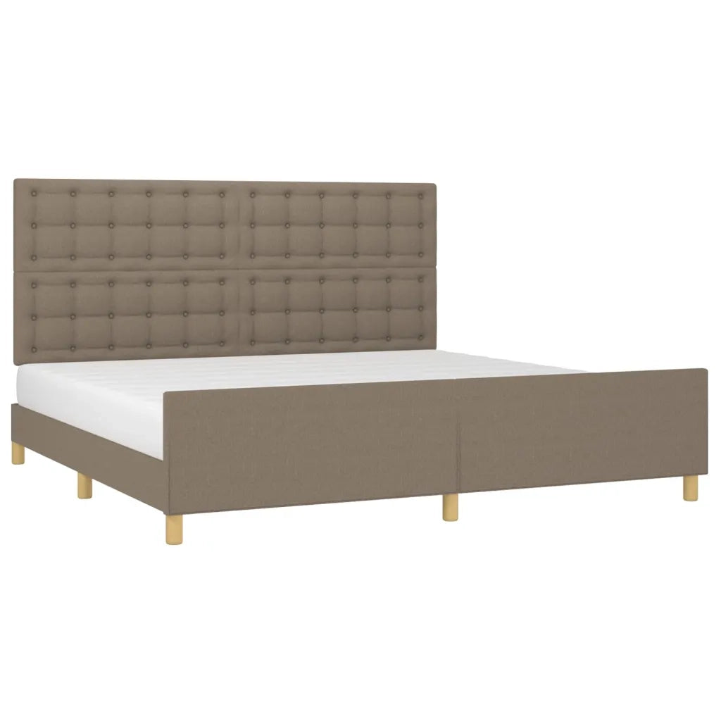 Giroletto senza Materasso Tortora 200x200 cm in Tessuto