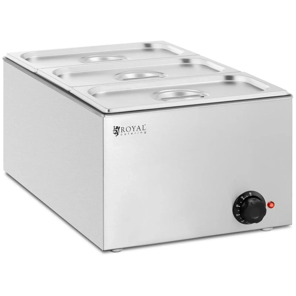 Bagnomaria professionale 640 watt 3 x GN 1/3 acciaio inox argentato 14_0008302