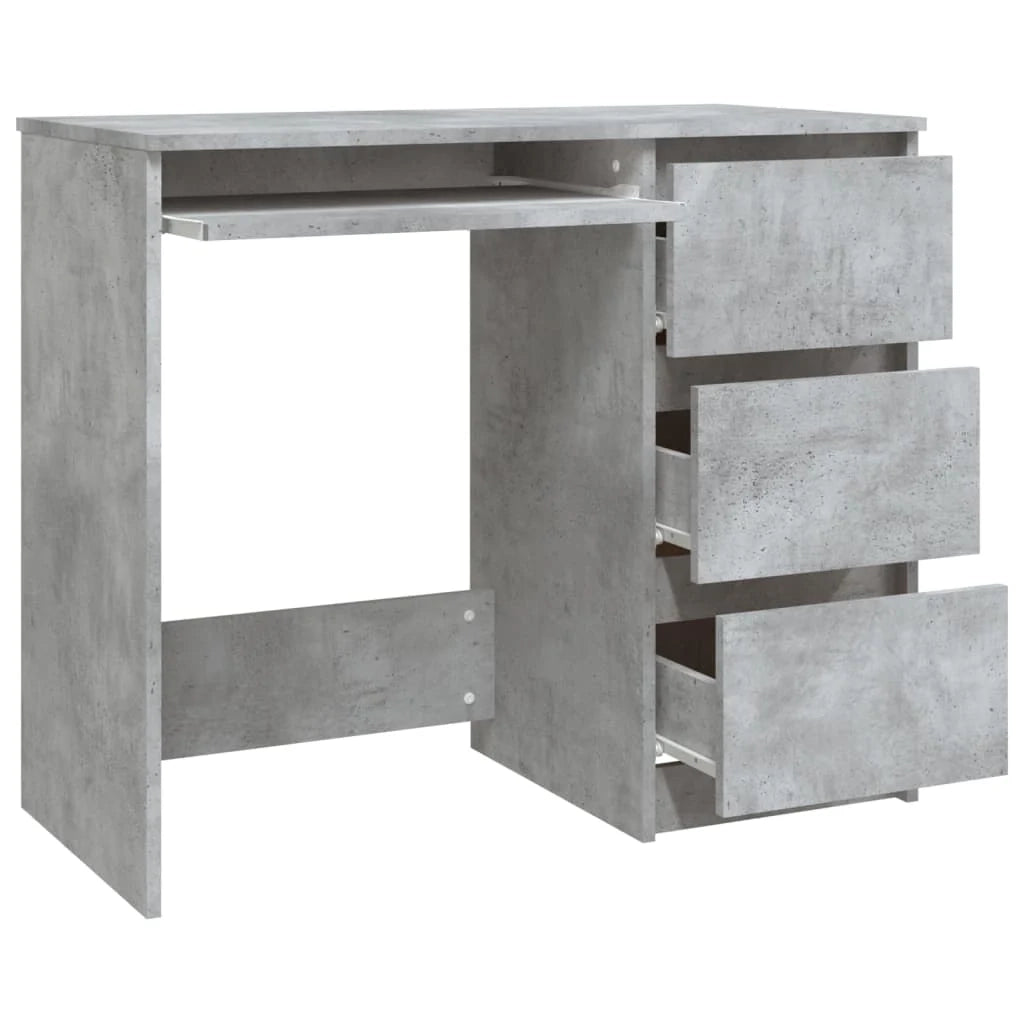 Scrivania tavolo postazione di lavoro mobile per computer studio 90 x 45 x 76 cm legno ingegnerizzato grigio 02_0023849
