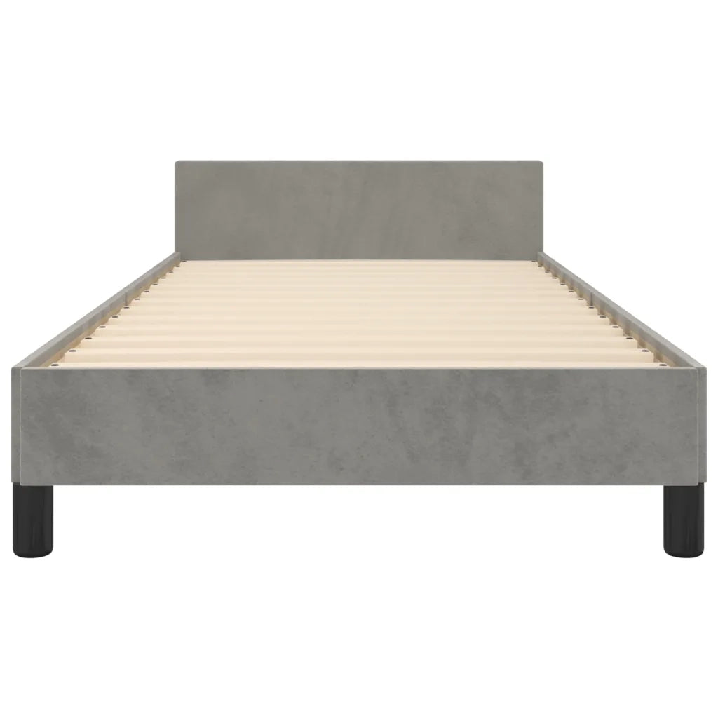 Giroletto senza Materasso-Struttura Letto Grigio Chiaro 80x200 cm Velluto 312882