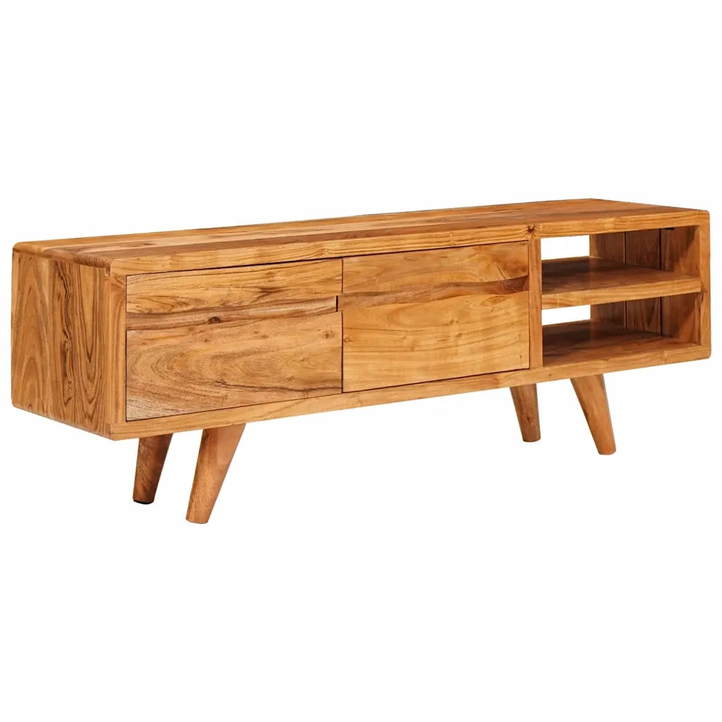 Mobile TV Marrone 110 x 30 x 40 cm Legno di Acacia Massello