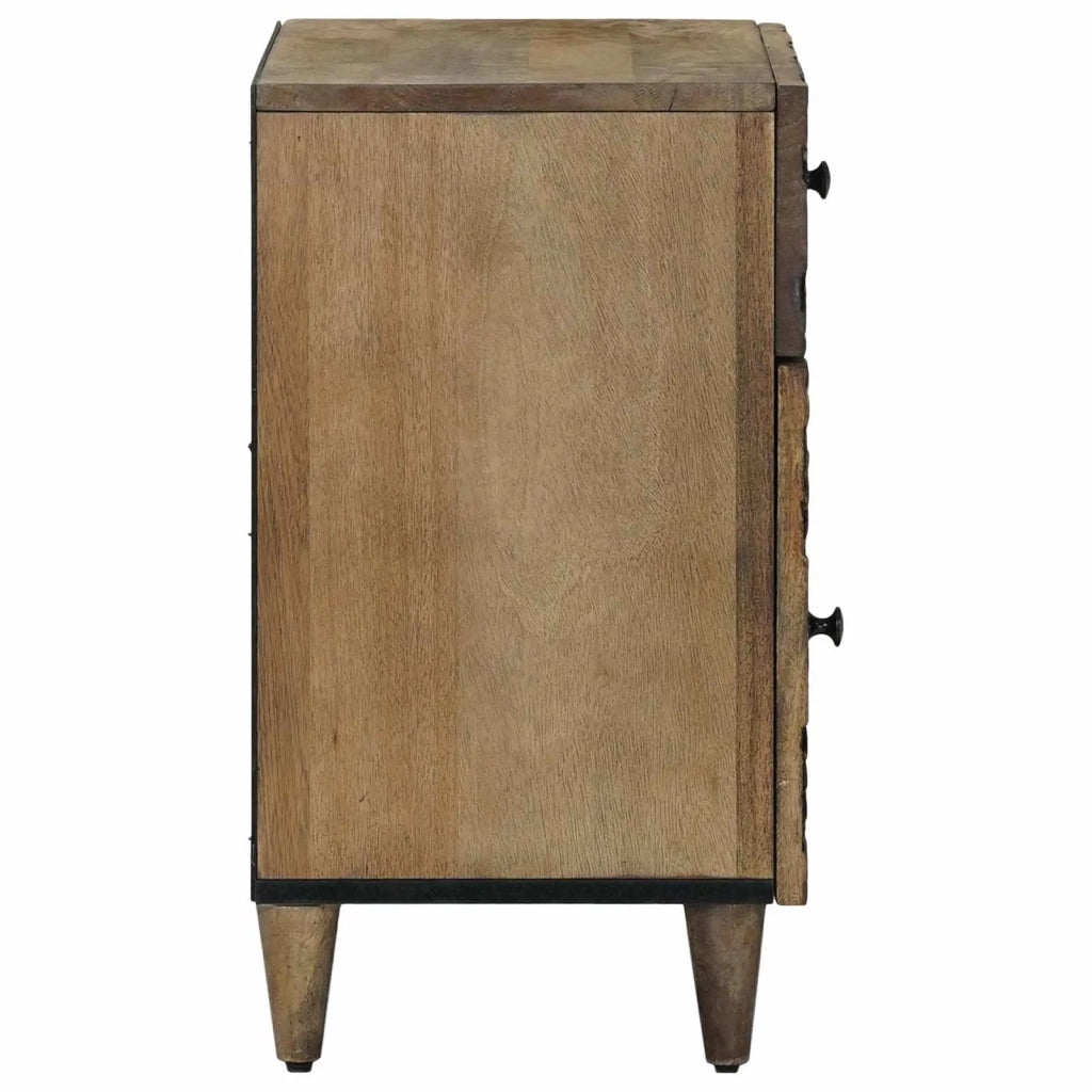 Mobiletto da Letto con cassetto Marrone 50 x 33 x 60 cm