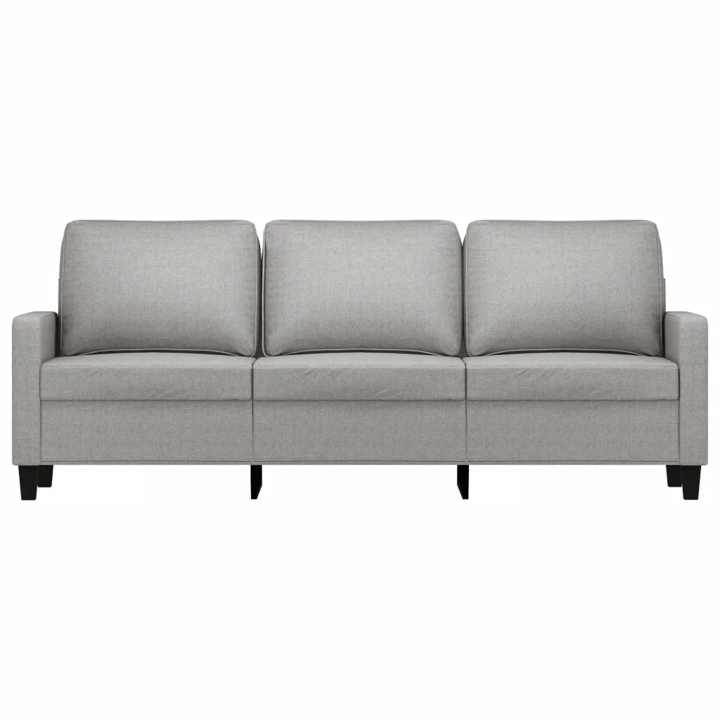 Divano a 3 Posti Grigio Chiaro 180 cm in Tessuto 348709