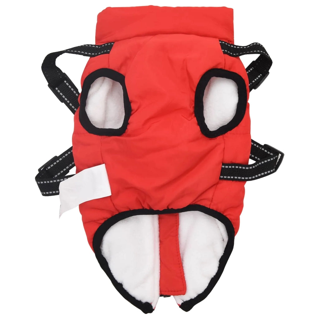 Cappotto per Cani Rosso L28 Pile e Poliestere CFW4401705