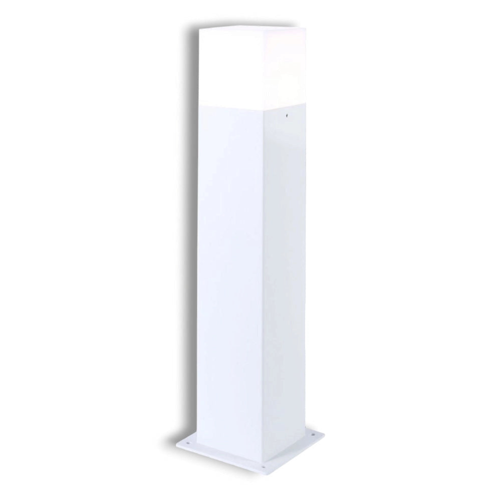 Luci da giardino a palo Design Moderno IP44 Lampione per lampadine a led max 12W non incluse Ideali per Illuminare Vialetti e Percorsi Pedonali Esterni Color: Bianco