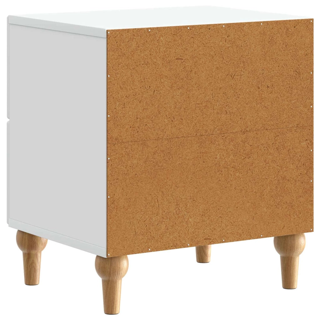 Set di 2 Comodini | Armadio da Notte | Mobiletto da notte con cassetto Bianco 43 x 34,5 x 48 cm