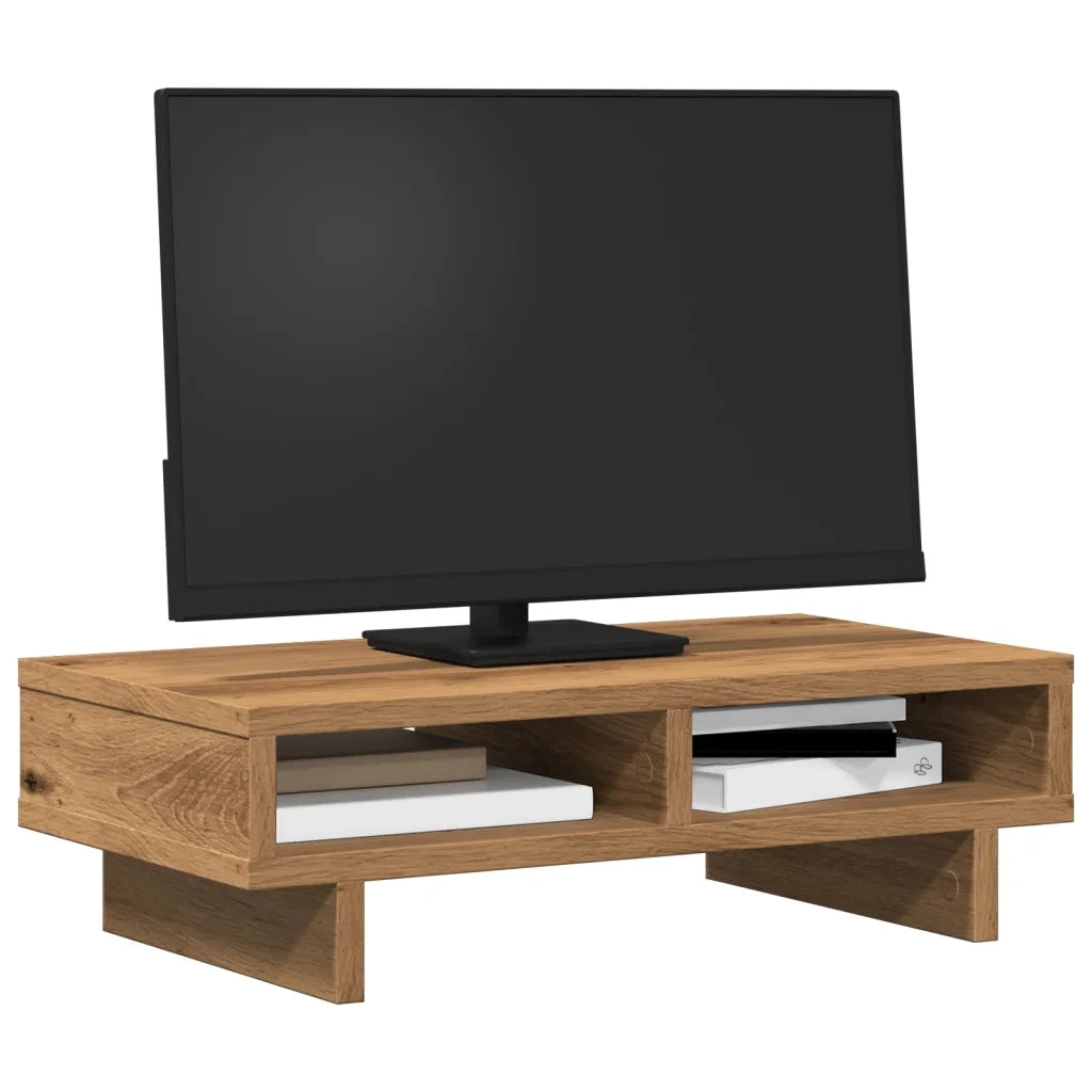 Supporto per Monitor Rovere Artigianale 50x27x15 cm Truciolato 854750