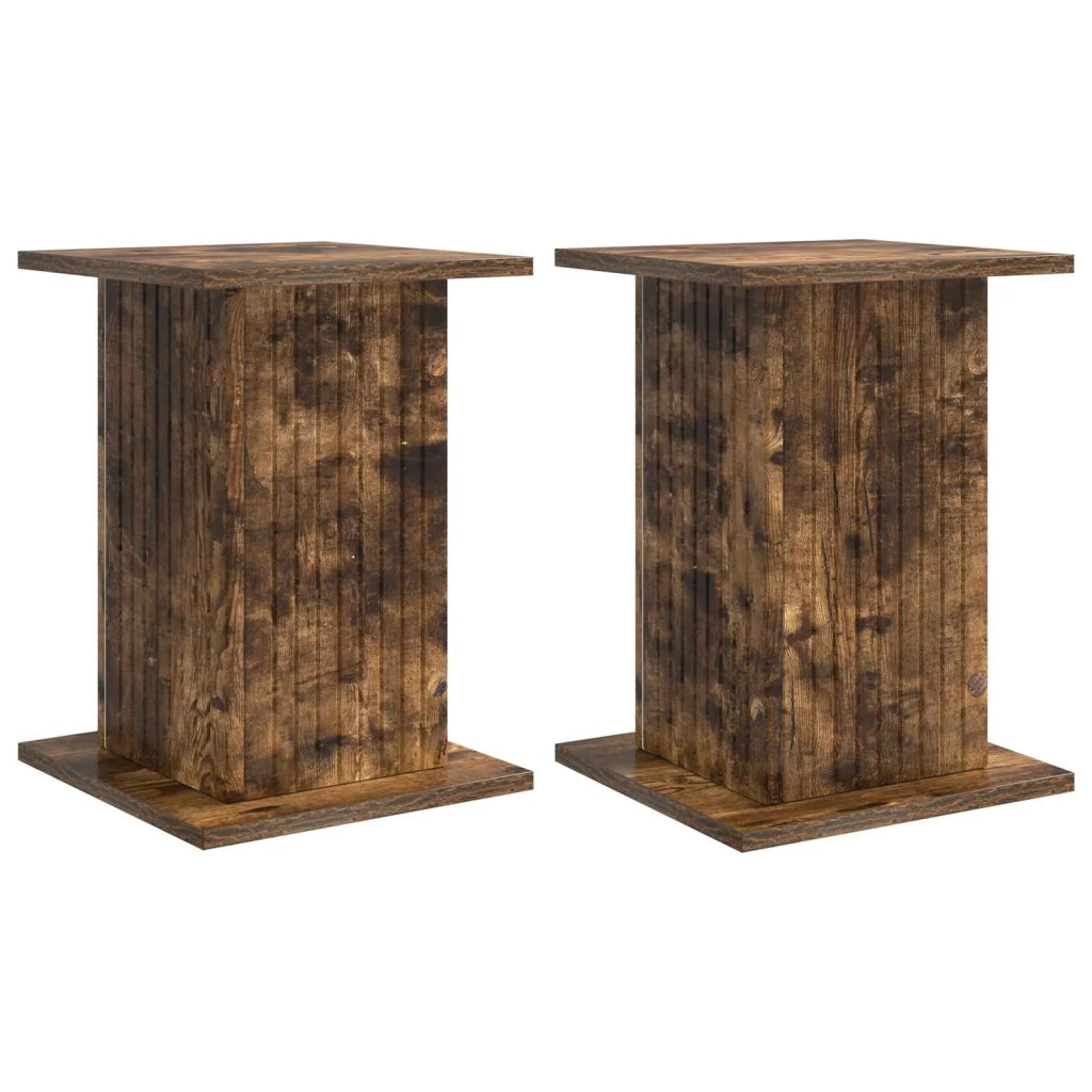 Supporto per piante 2 pcs Rovere Fumo 30,5 x 30 x 43 cm