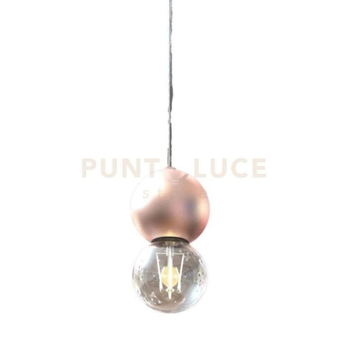 MELINA-S1 RS Sospensione 1 luce con sfera brame spazzolato e lampadina E27 inclusa senza base