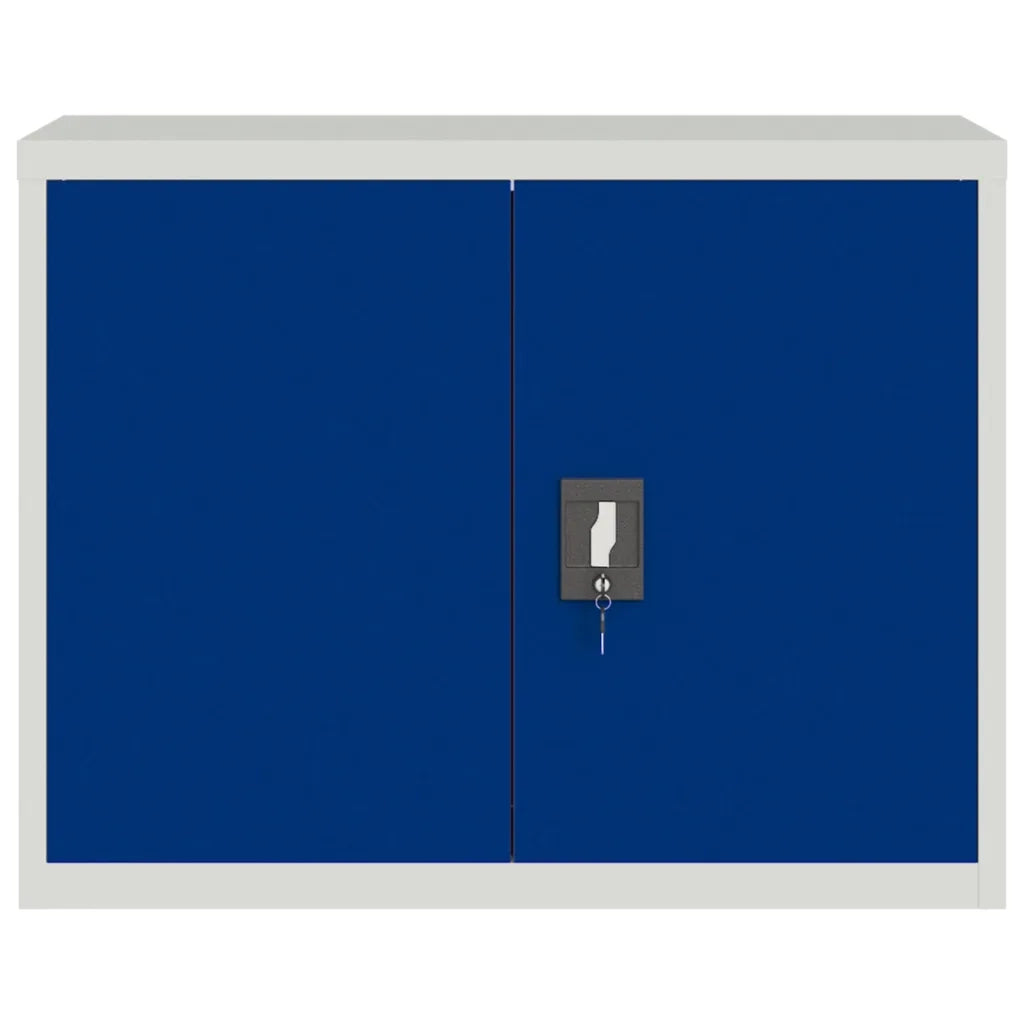 Armadio Classificatore Grigio Chiaro e Blu 90x40x70 cm Acciaio CFW1748798