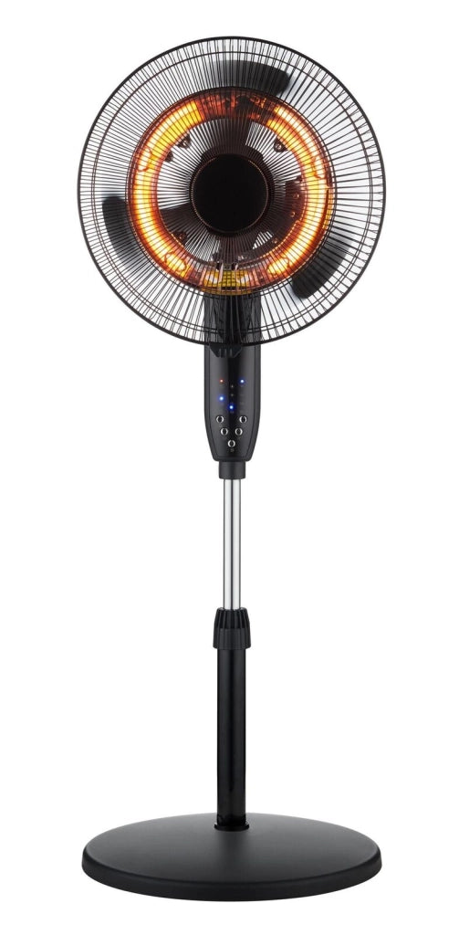 DCG Eltronic VESA05 stufetta elettrica Interno Nero, Grigio 2000 W Riscaldatore ambiente elettrico con ventilatore