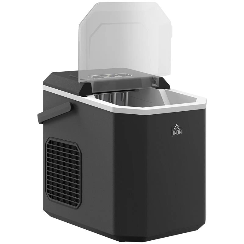 MACCHINA DEL GHIACCIO AUTOPULENTE DA 9 CUBETTI IN 6-13 MINUTI, IN PP E RAME, 22.2X29.4X29 CM, NERA