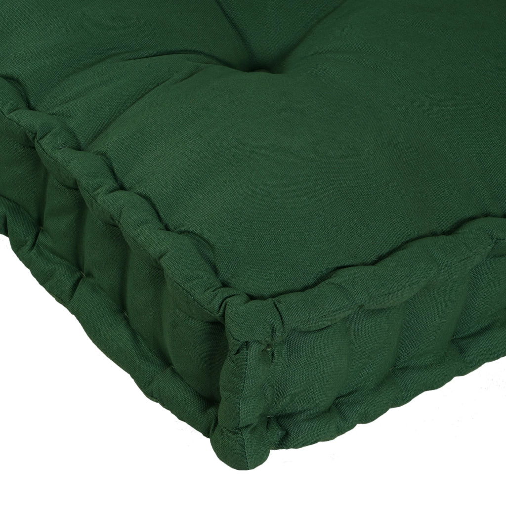 Cuscino per divano pallet con schienale in tessuto verde