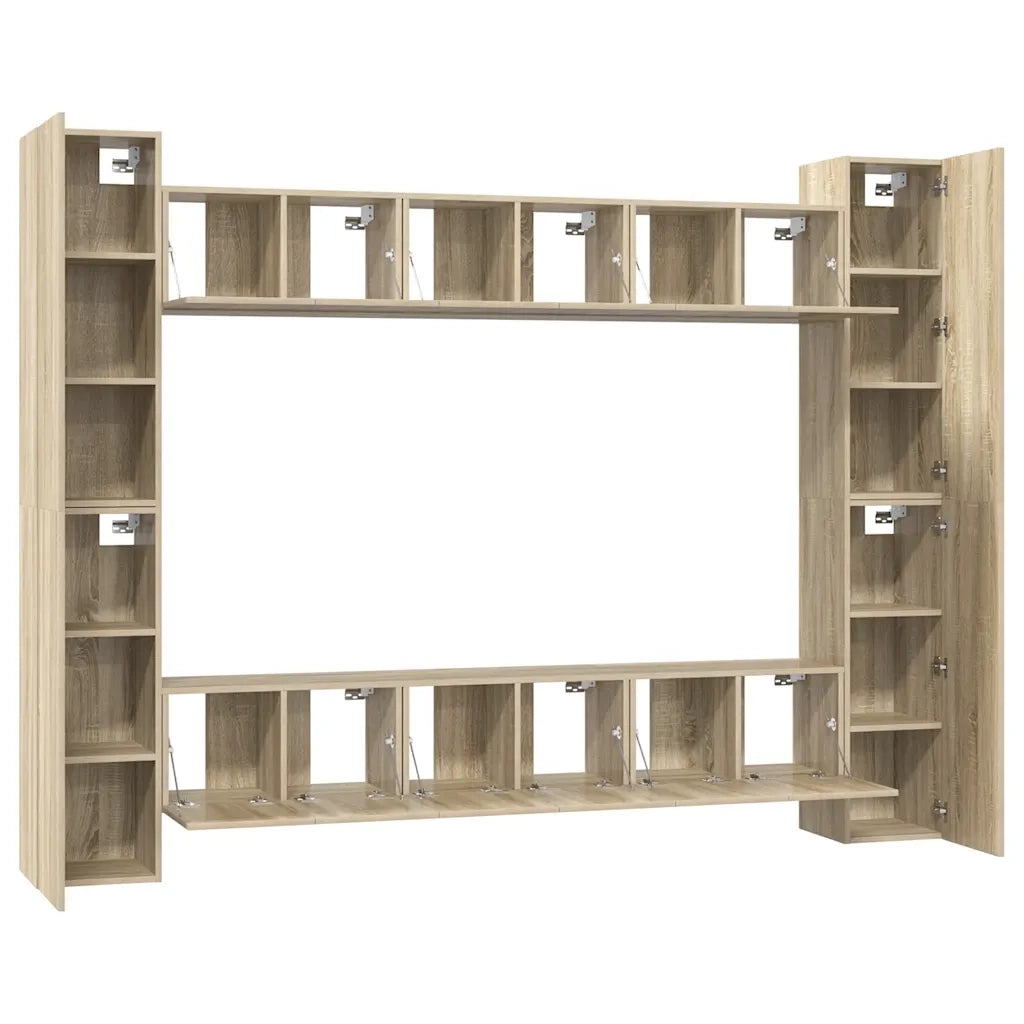 Set Porta TV 10 pz Rovere Sonoma in Truciolato cod mxl 6857