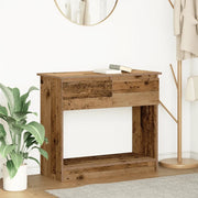 Tavolo Consolle con Cassetti Legno Antico 85,5x38,5x74,5 cm 861398