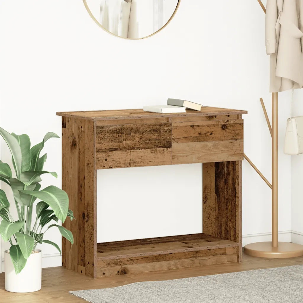 Tavolo Consolle con Cassetti Legno Antico 85,5x38,5x74,5 cm 861398