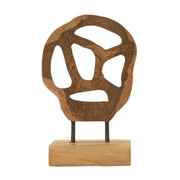 Scultura Lubang In Teak Riciclato cm 18x10x27 (pezzi Unici - Non Ripiani In Serie)