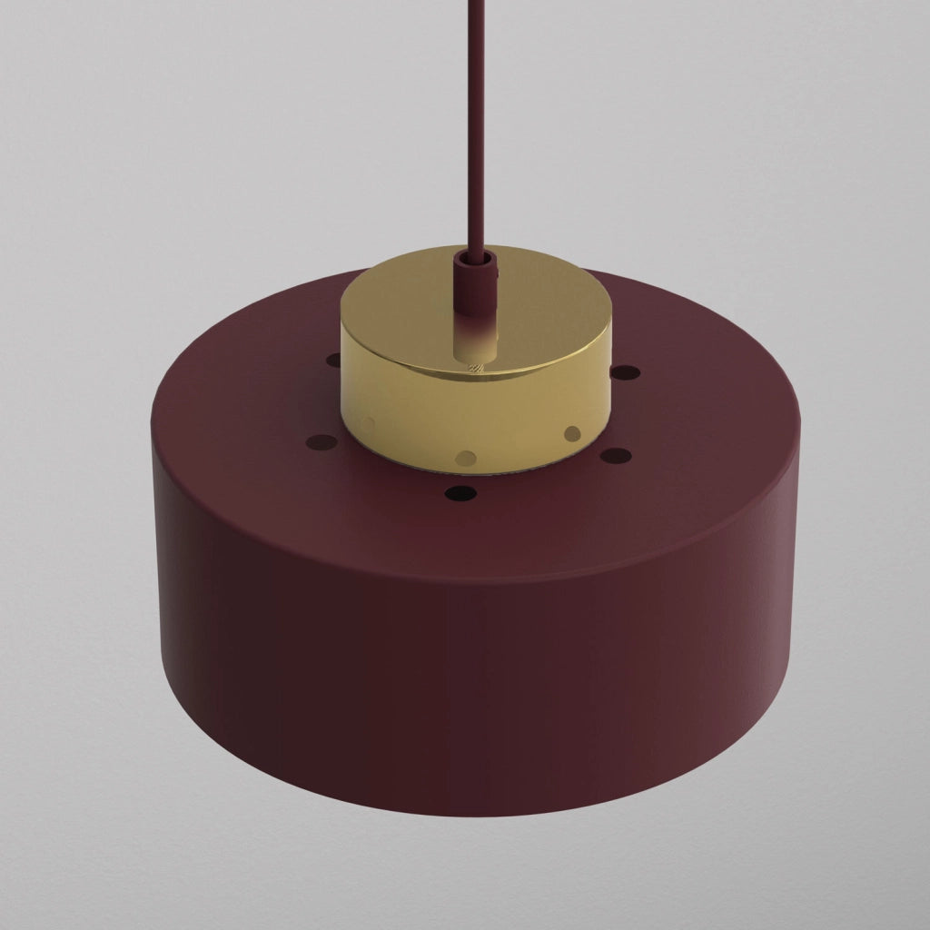 Lampada a sospensione Marti 1xE27 bordeaux oro Luminex