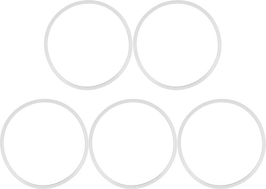 Afdichtringi in Silicone - 5 Pezzi di Ricambio per Padella - Facili da Pulire - Afdichtamento Efficiente - Silicone Flessibile Duraturo - 22cm.