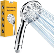 Douchekop ad alta pressione, 5 tipi di getto, maniglia di alta qualità in acciaio inox.