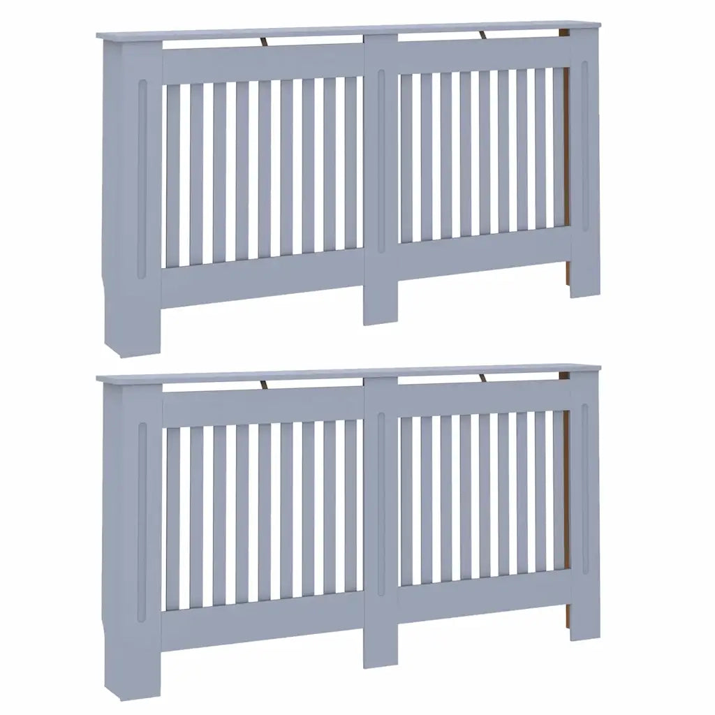 Copertura per radiatori 2 pcs Grigio 152 x 19 x 81,5cm