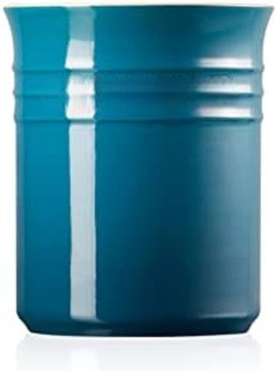 Pentola per utensili - Contenitore per accessori cucina - 12,5 x 12,5 x 14,8 cm - Profonda blu-verde