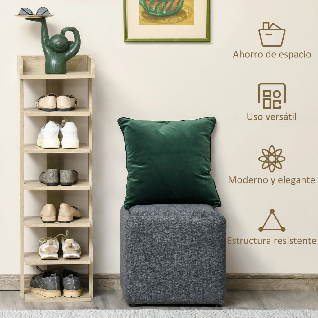 Scarpiera Salvaspazio 7 Ripiani ¨C Xylo ¨C Rovere 32x30x104cm