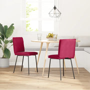 Sedie da Pranzo 2 pz Rosso Vino in Velluto 4101249