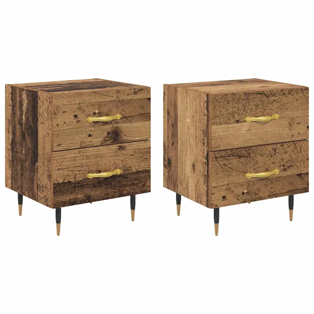 Armadio da Notte 2 pcs Legno vecchio 40 x 35 x 47,5 cm 881978