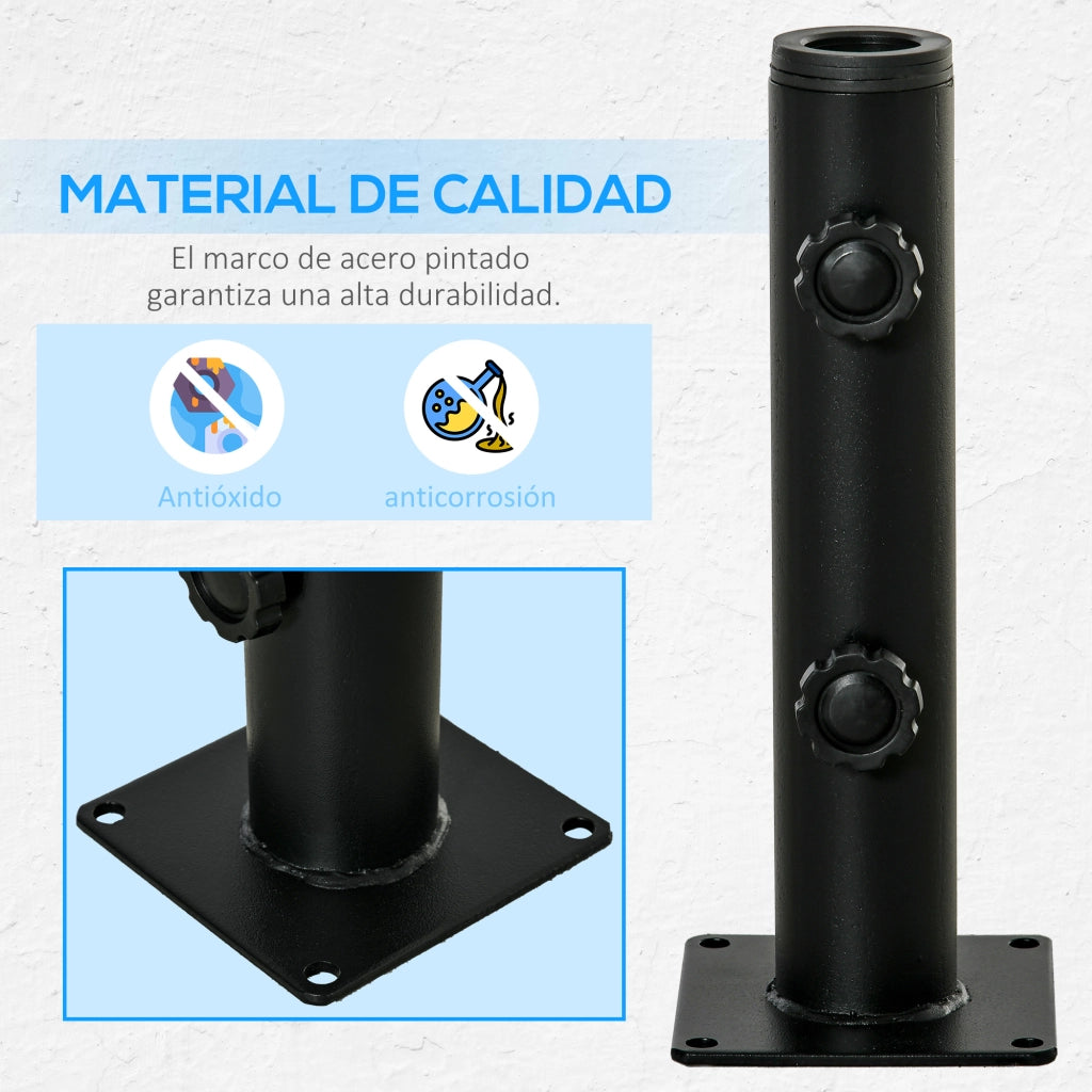 Base per Ombrellone da Cemento ¨C zephmum ¨C Nero 12x12x30 cm