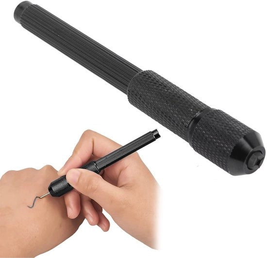 Tattoo Marker Professionale con Materiale in Lega Leggera - Stilo per Tattoo - Marker per Microblading - Strumento di Posizionamento - Manico Ergonomico - Tessitura Antiscivolo - Marcatore per la Pelle