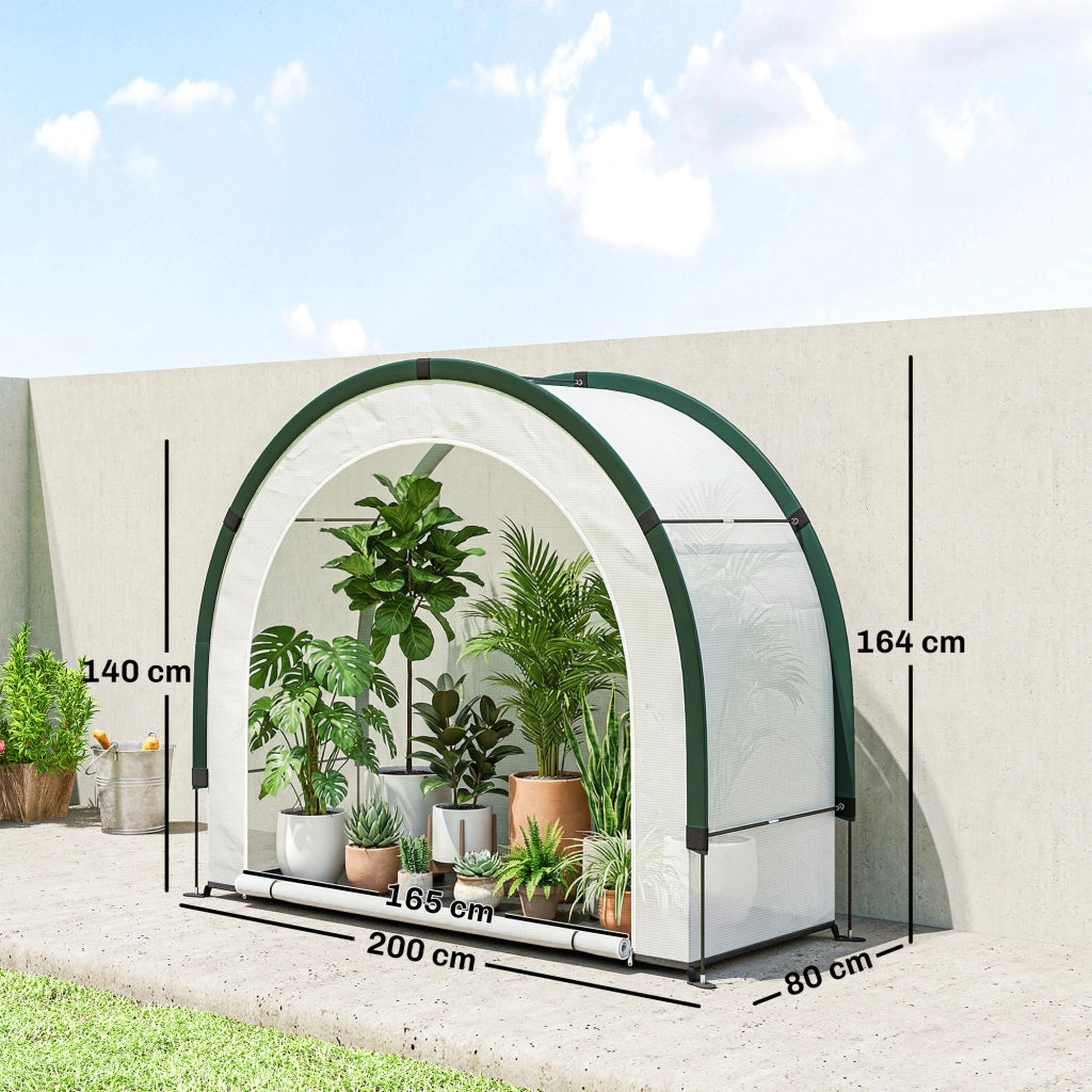 Serra da giardino pieghevole in plastica verde ¨C zephmum ¨C 200x80x164 cm