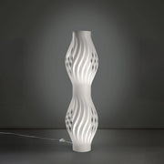 Piantana Moderna Helios Polilux ® Bianco 2 Luci E27 H123Cm