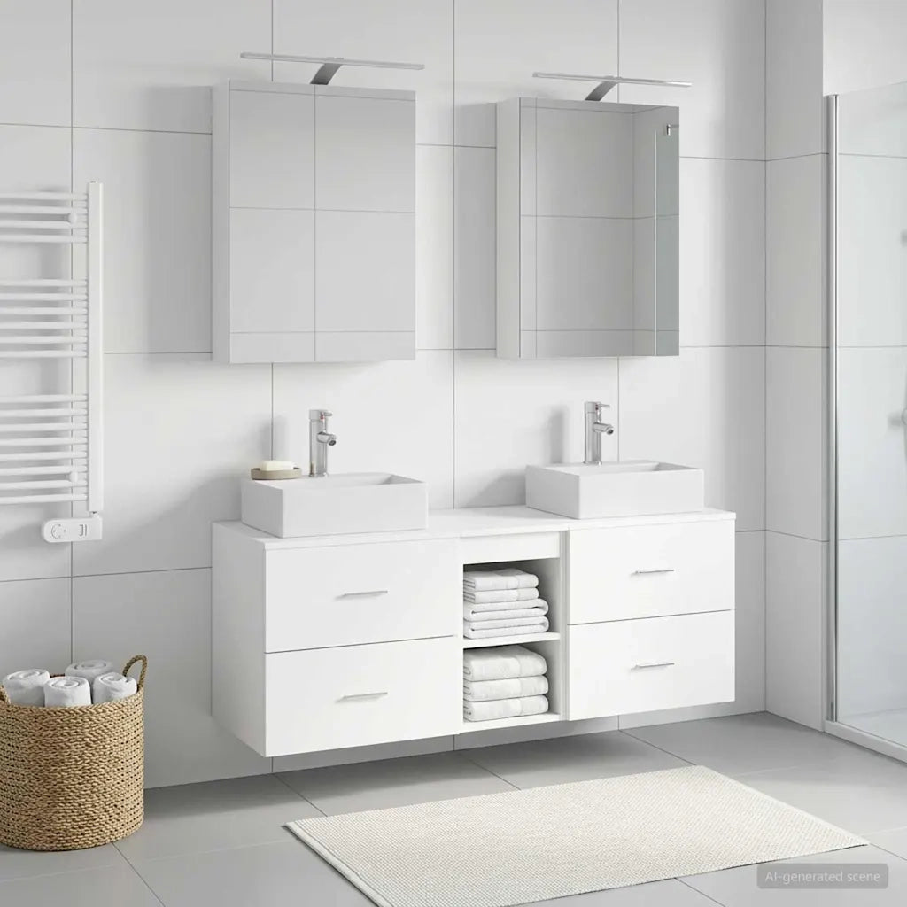 Set di mobili per il bagno 5 pcs Bianco 3406791