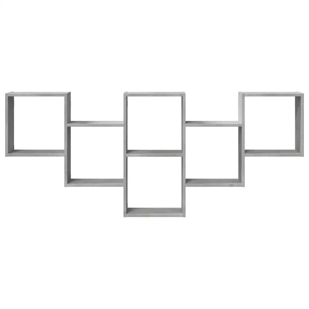 Scaffale a Muro Grigio Cemento 159x18x66 cm in Truciolato 853302