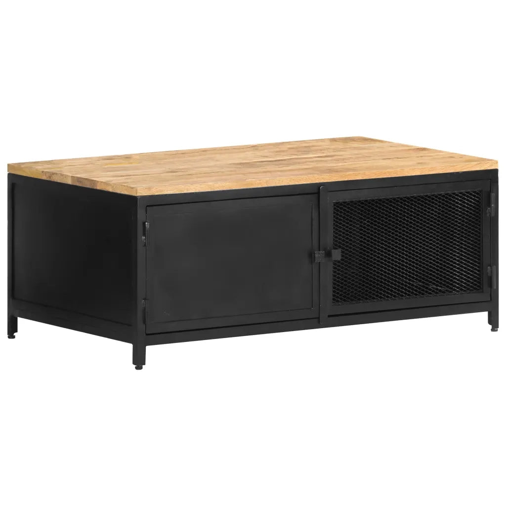 Tavolino da CaffÃ¨ 90x50x37 cm in Legno Massello di Mango Grezzo cod mxl 16291