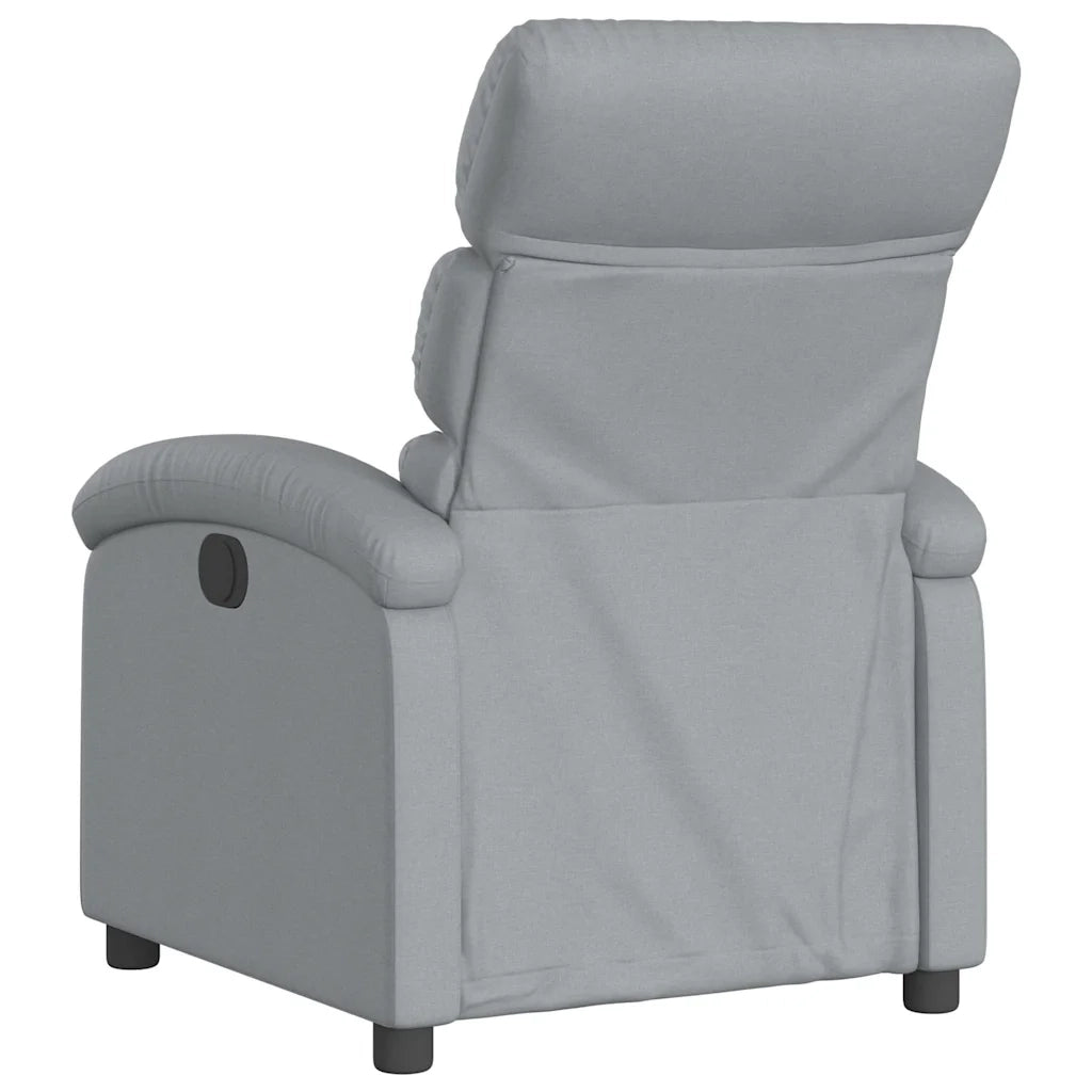 Poltrona Elettrica Reclinabile Grigio Chiaro in Tessuto 3203954