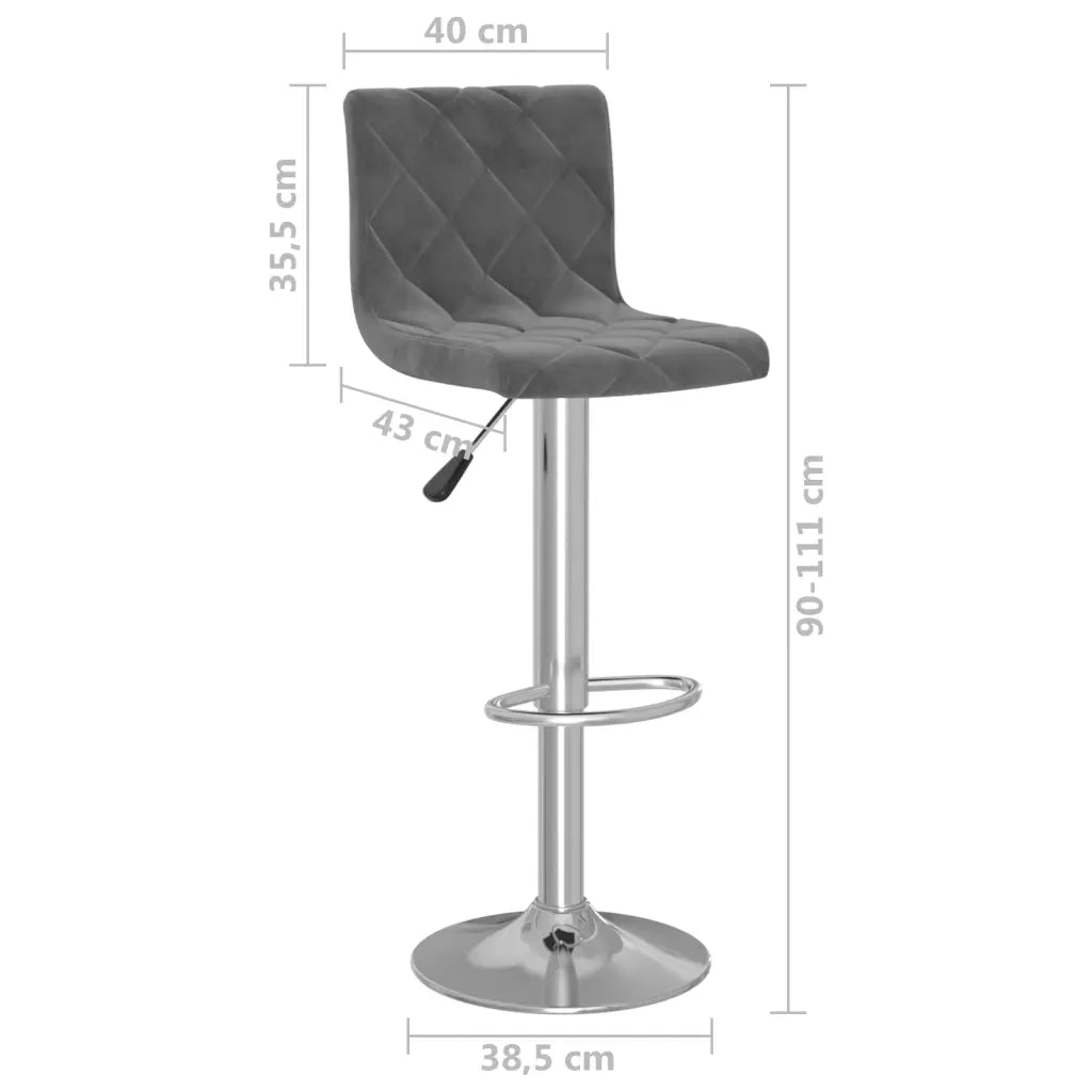 Sgabelli da Bar 2 pz Verde Scuro in Velluto cod mxl 55304