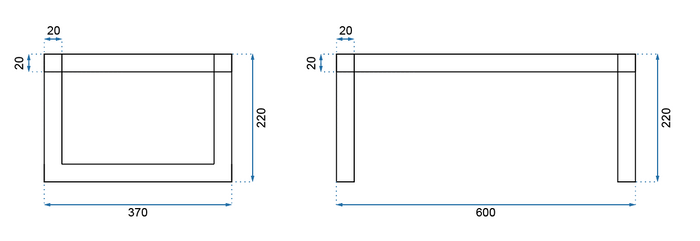 Lavabo In Conglomerato Goya Black Mat60cm + Telaio