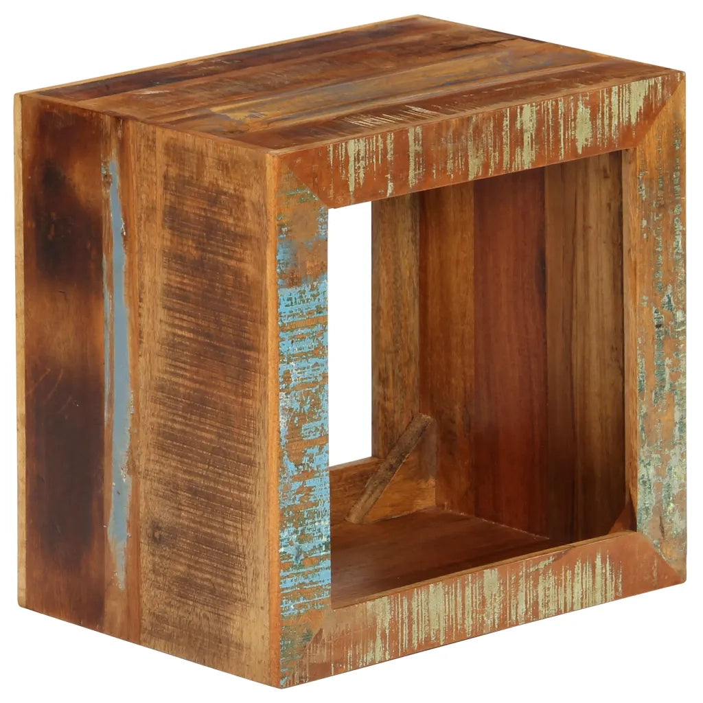 Sgabello in Legno Massello di Recupero 40x30x40 cm 246270