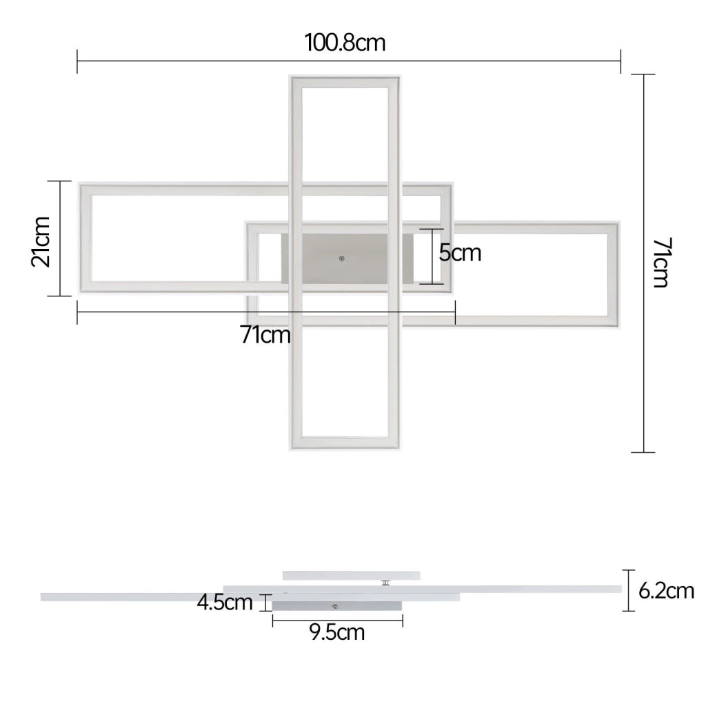 ZMH Lampada da soffitto plafoniera LED dimmerabile RGB telecomando per soggiorno camera letto