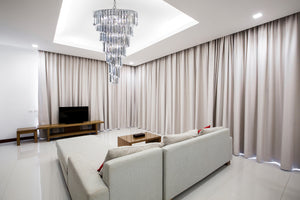 Lampadario Contemporaneo Sigma Acciaio Cromo Policarbonato 9 Luci E14