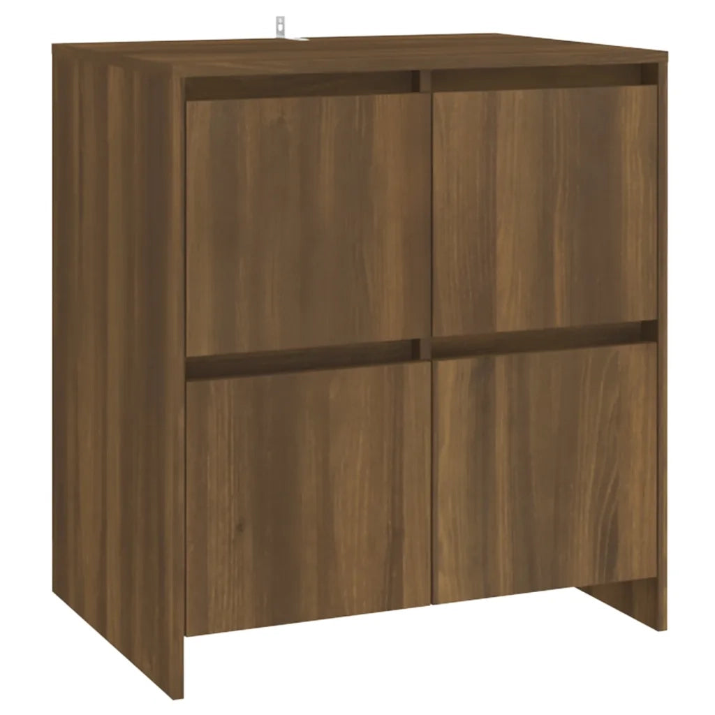 Credenze 2 pz Rovere Marrone 70x41x75 cm in Legno Multistrato 3098096